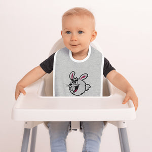 Open image in slideshow, Embroidered Baby Bib - Wild rabbit
