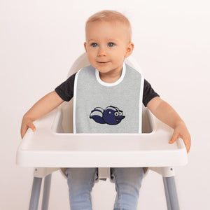 Open image in slideshow, Embroidered Baby Bib - Skunk
