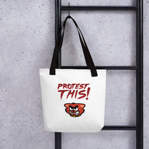 Open image in slideshow, Tote bag - cat - red logo
