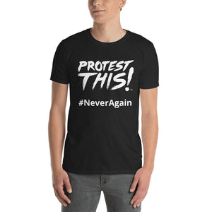 Open image in slideshow, Gildan 64000 Unisex T-Shirt - white logo - #NeverAgain - March for Our Lives - Philadelphia
